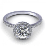 0.75CT round cut diamonds engagement ring