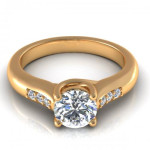 0.45CT round cut diamonds engagement ring