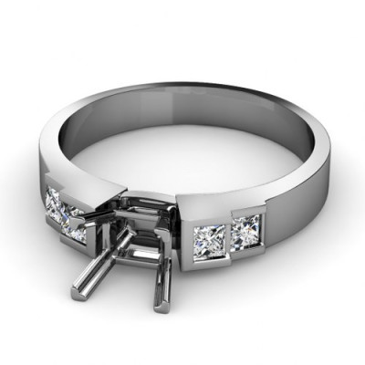 0.80CT Princess Cut Diamonds Engagement Ring