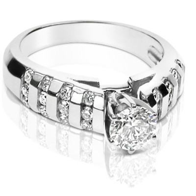 1.10CT Round Cut Diamonds Engagement Ring