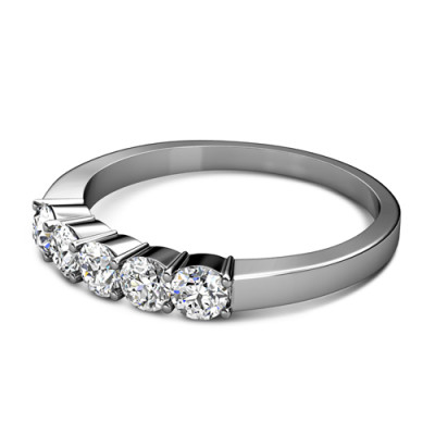 0.80CT Round Cut Diamond Wedding Band