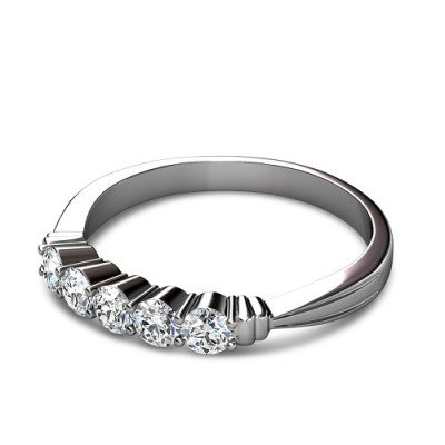 0.65CT Round Cut Diamond Wedding Band