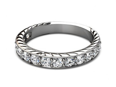 Diamond Wedding Band - 0.60CT Round Cut