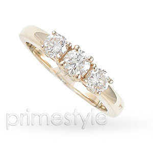 0.90CT Round Cut Diamonds Three Stone Ring