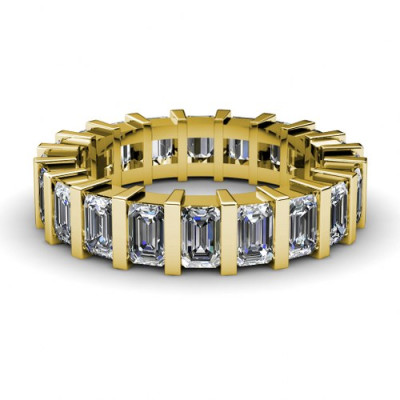 5.50CT Emerald Cut Diamonds Eternity Band