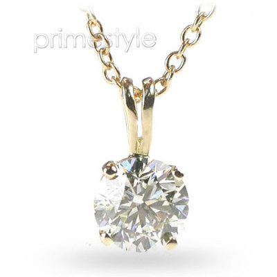 0.25CT Round Cut Diamond Solitaire Pendant