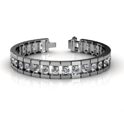 2.00CT Diamonds Bracelet In 14KT White Gold