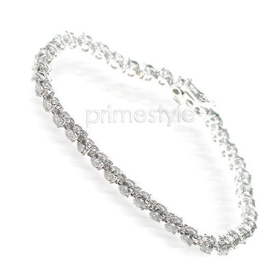 Diamond Round Cut Tennis Bracelet In 14KT White Gold