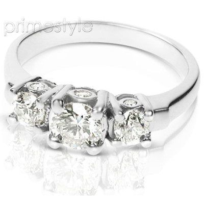 1.55CT Round Cut Diamonds Three Stone Ring