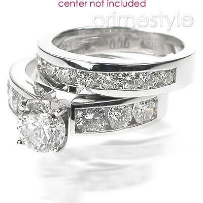 Bridal Set - 2.85CT round Cut Engagement Ring and Wedding Band
