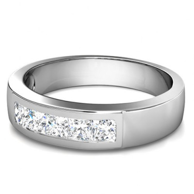 1.00CT Princess Cut Diamond Men's Wedding Band