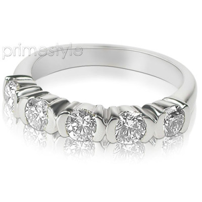 Diamond Wedding Band - 1.10CT Round Cut Diamonds
