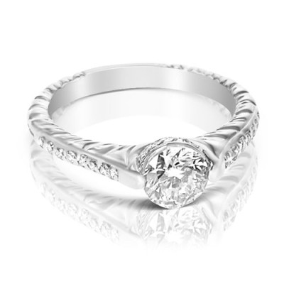 1.35CT Round Cut Diamonds Engagement Ring