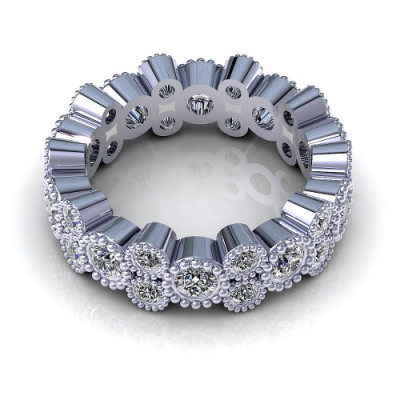 1.70CT Round Cut Diamonds Eternity Band
