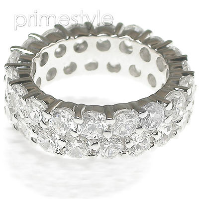 7.20CT Round Cut Diamonds Eternity Band