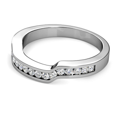 Diamond Wedding Band with 0.45CT Round Cut Diamonds