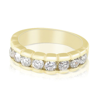 1.20CT Round Cut Diamond Wedding Band