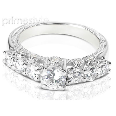 1.55CT Round Cut Diamonds Engagement Ring