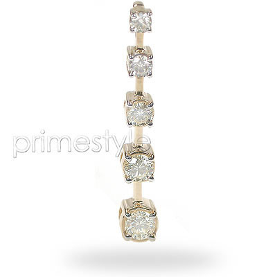 1.10CT Diamonds (VS2-SI1 Clarity) 14KT Yellow Gold Diamond Journey Pendant.