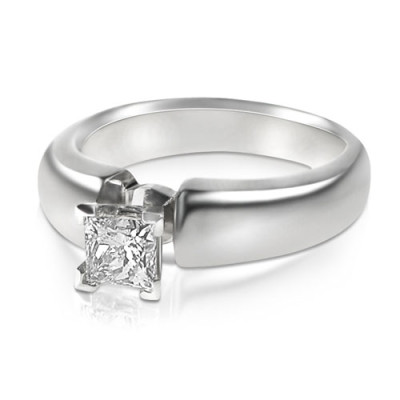 0.25CT Princess Cut Diamond Solitaire Ring