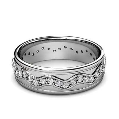 1.50CT Round Cut Diamonds Men's Wedding Band