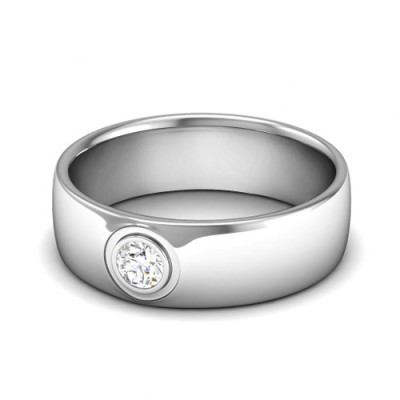 0.70CT Round Cut Diamonds Men's Wedding Band