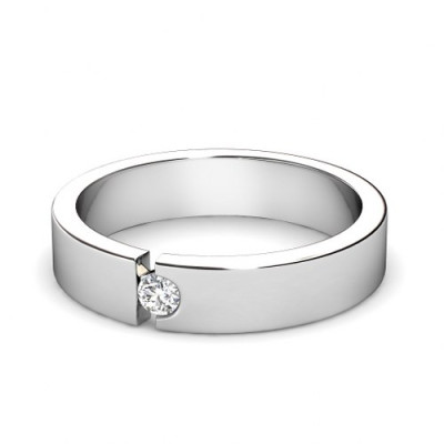 0.15CT Round Cut Diamond Wedding Band
