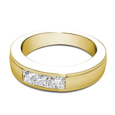 0.60CT Princess Cut Diamond Wedding Band
