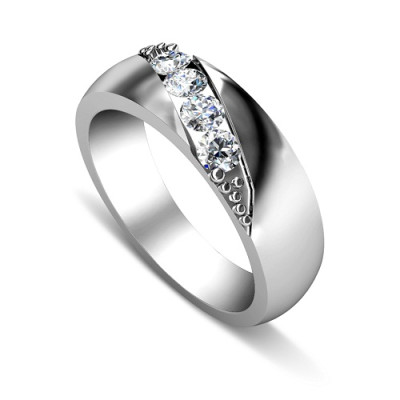 Diamond Wedding Band - 0.15CT Round Cut
