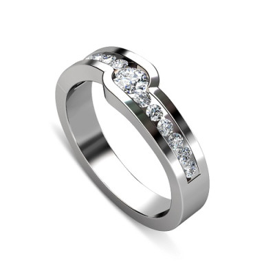 0.60CT Round Cut Diamonds Men's Wedding Band