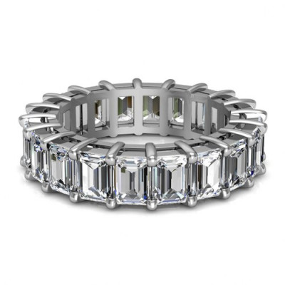 5.00CT Emerald Cut Diamonds Eternity Ring