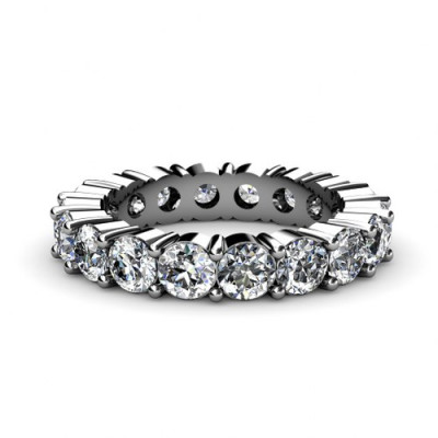 4.10CT round cut diamonds eternity ring