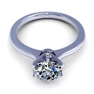 0.55CT round cut diamonds solitaire ring