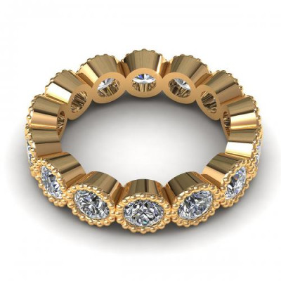1.50CT round cut diamonds eternity ring