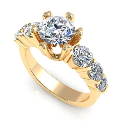 1.60CT round cut diamonds engagement ring