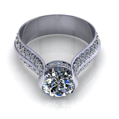 1.20CT round cut diamonds engagement ring