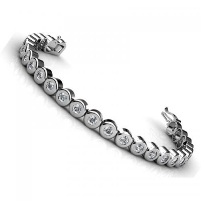 4.00CT round cut diamonds tennis bracelets