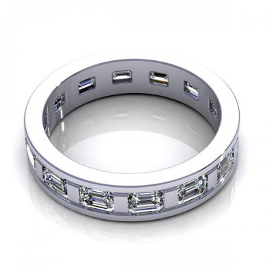 2.50CT emerald cut diamonds eternity ring