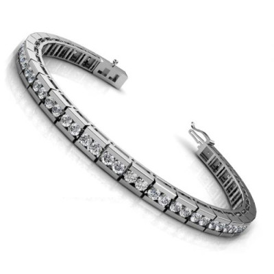 5.50CT round cut diamonds tennis bracelets