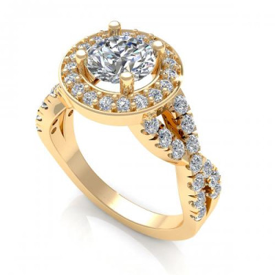 1.20CT round cut diamonds engagement ring