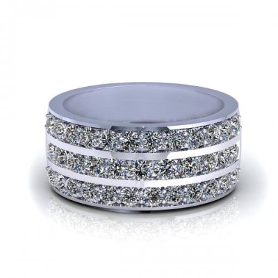 2.00CT round cut diamonds wedding band