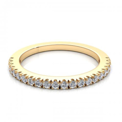 0.25CT round cut diamonds wedding band