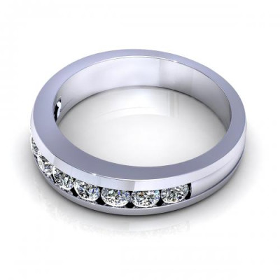 1.00CT round cut diamonds wedding band