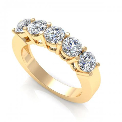 1.50CT round cut diamonds wedding band