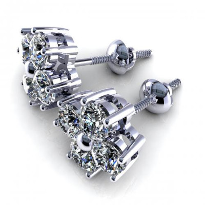0.50CT round cut diamonds diamond earrings