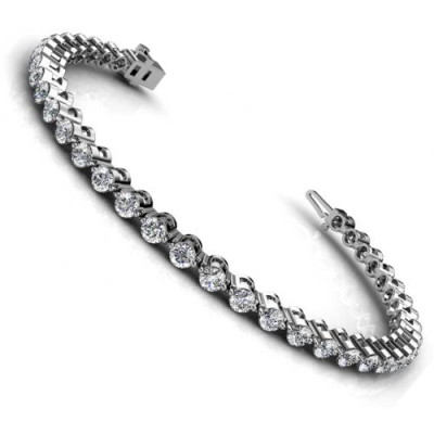 6.00CT round cut diamonds tennis bracelets