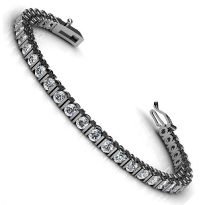 5.00CT round cut diamonds tennis bracelets