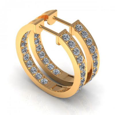 0.80CT round cut diamonds diamond earrings