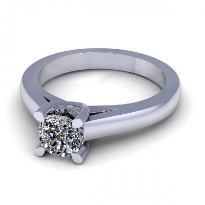 0.35CT cushion cut diamonds solitaire ring