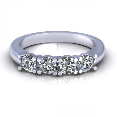 0.85CT round cut diamonds wedding band